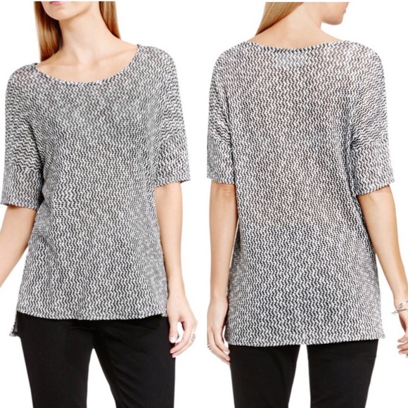 Vince Camuto Slub Knit Metallic Top - Picture 3 of 3